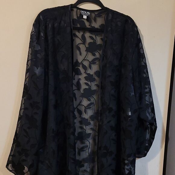 Adorable black sheer with flowers to kikimo 3X - Picture 1 of 5